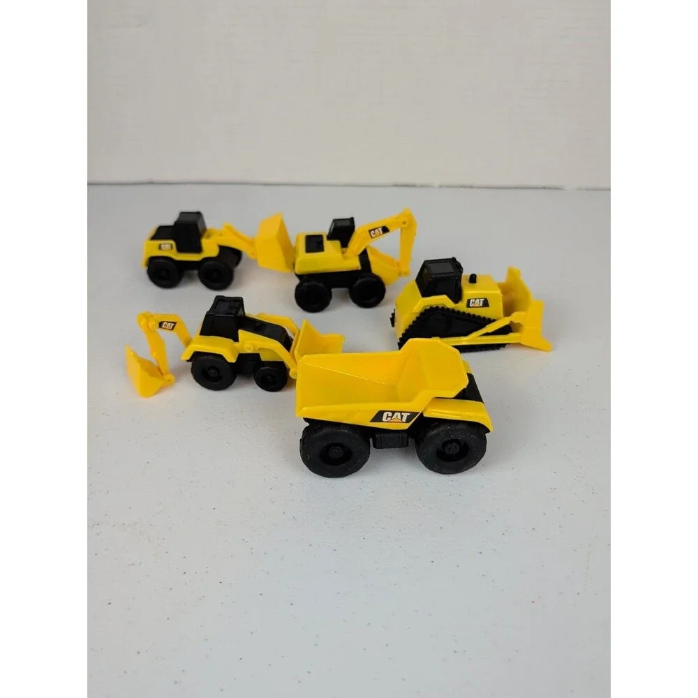 Cat Construction Toys Lot of 5 Construction Vehicles Plastic Minis